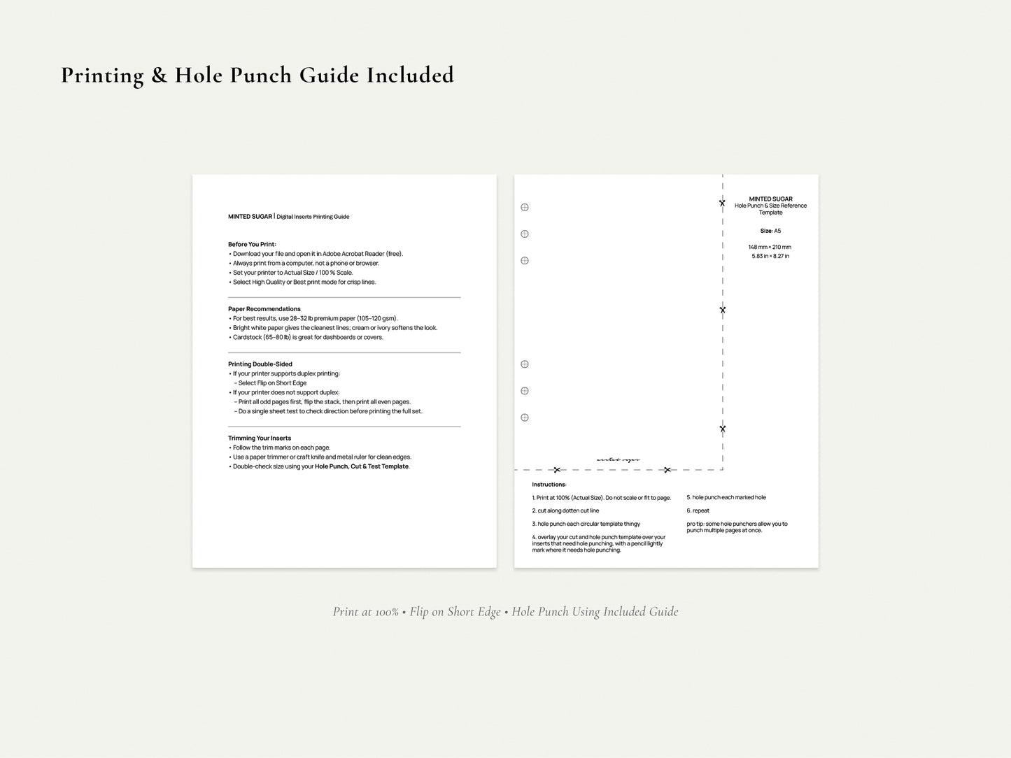 Digital Weekly Inserts | Printable Planner PDF