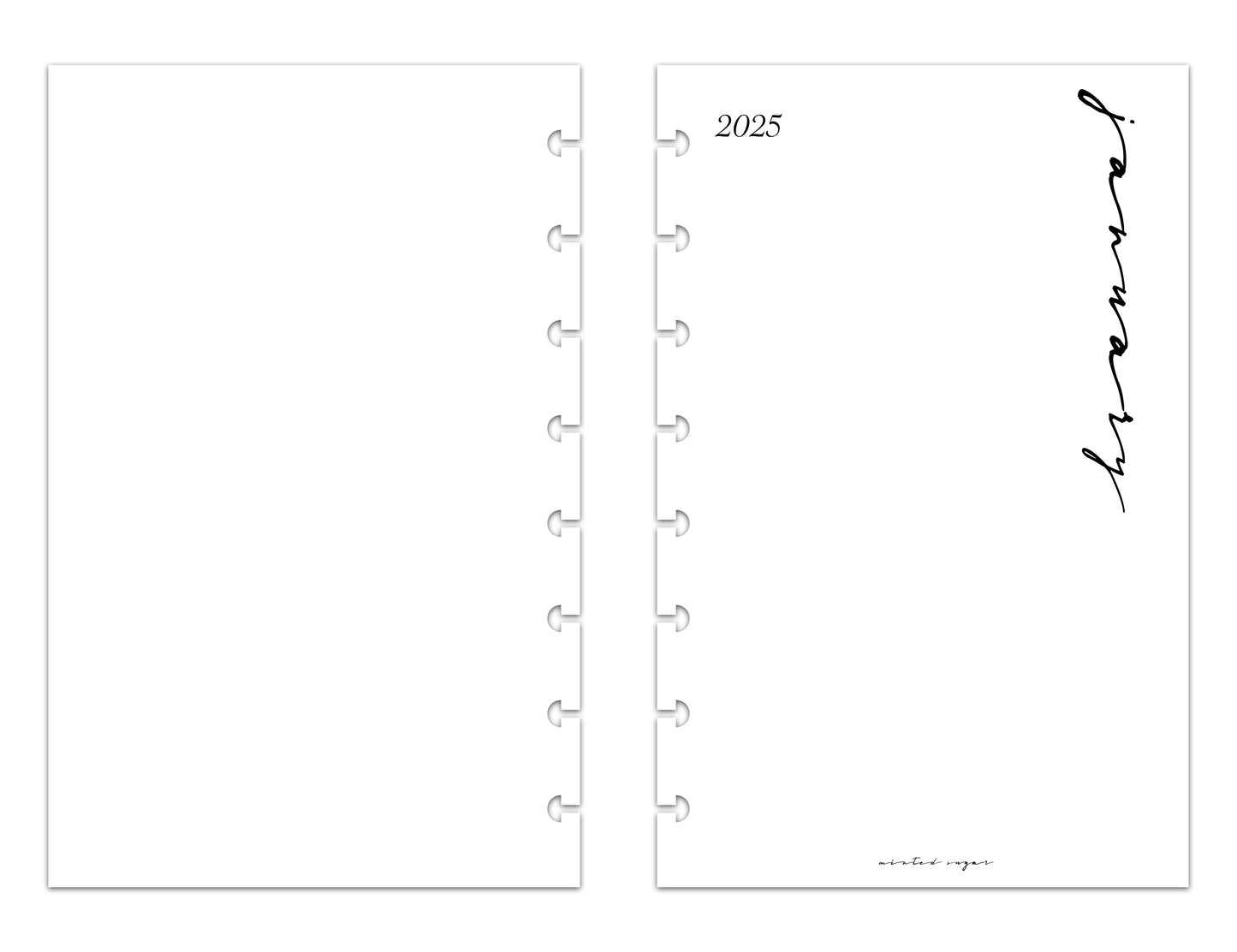 2025 Monthly Weekly Planner Inserts | Vertical | Classic image 2