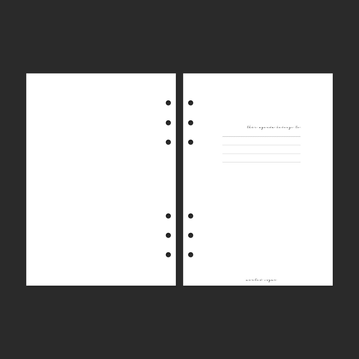 2027 Weekly Vertical, A5, Classic; pages 2–3.
