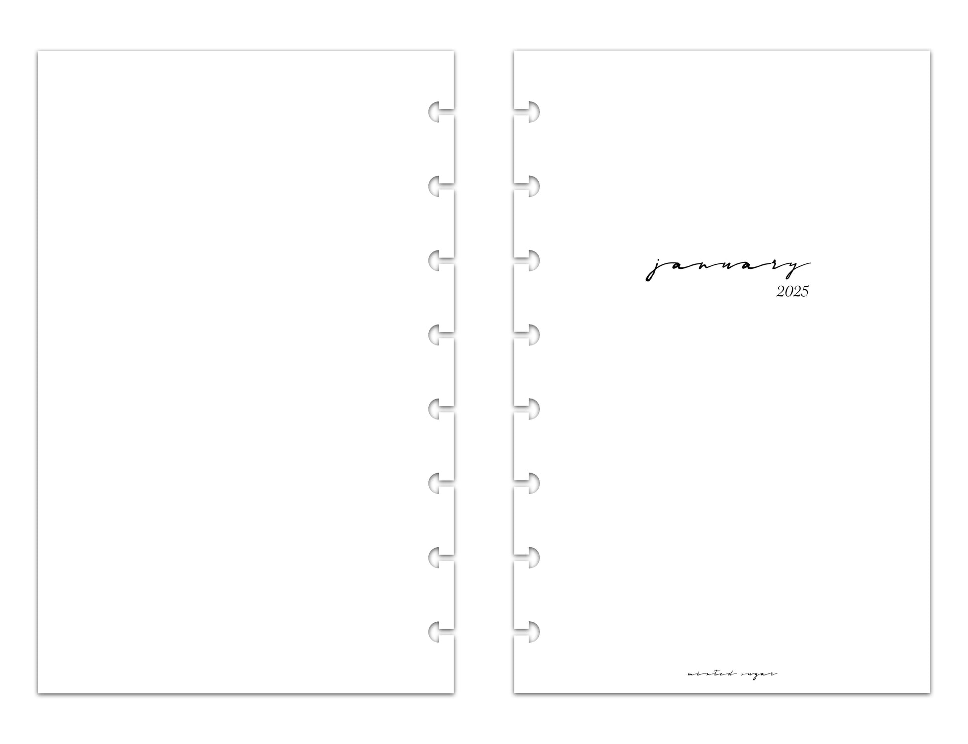 2025 Monthly Weekly Planner Inserts | Horizontal | Classic image 2