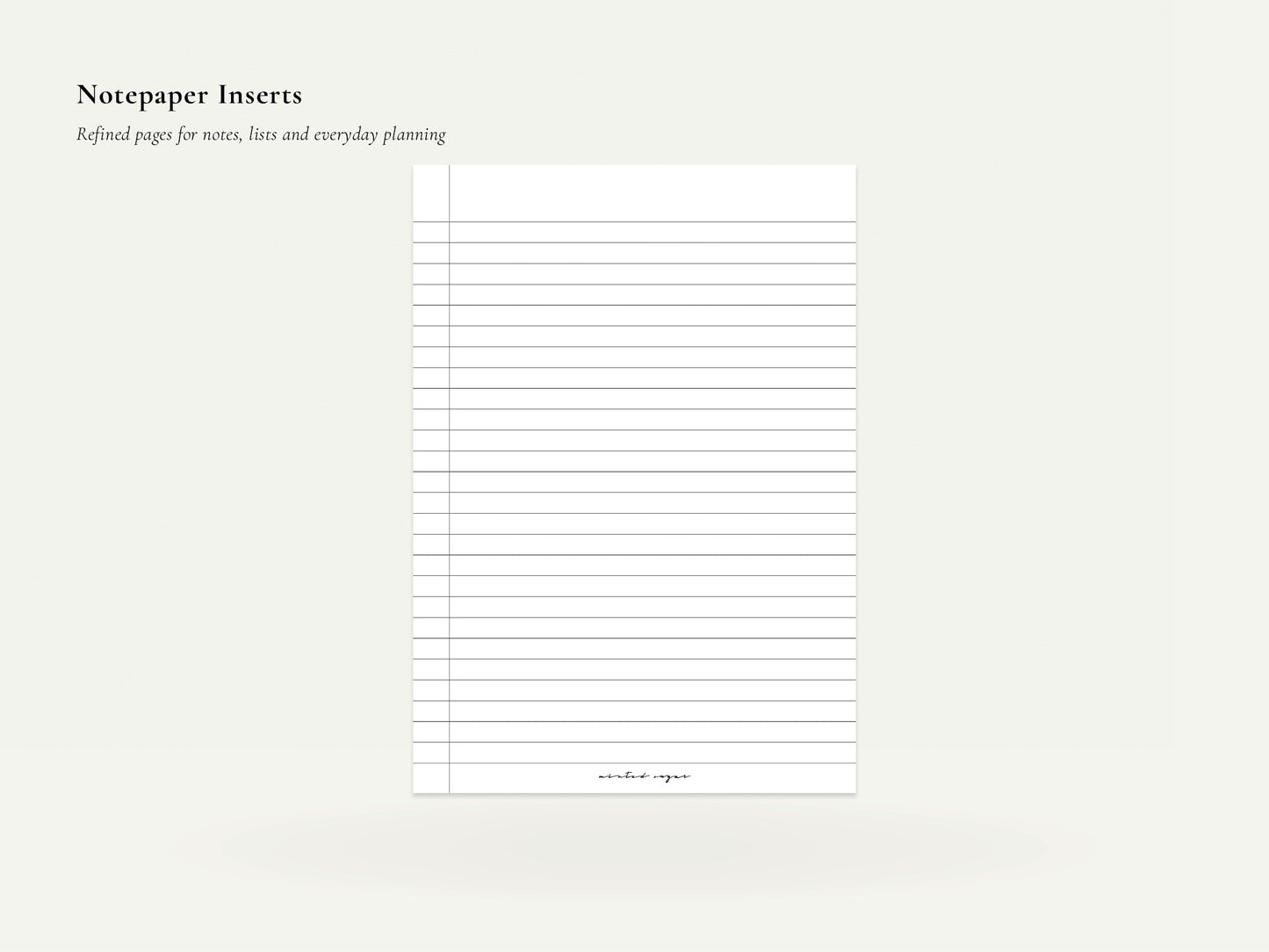 Digital Notepaper Pack | Printable Planner Pages PDF
