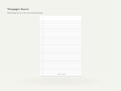 Digital Notepaper Pack | Printable Planner Pages PDF