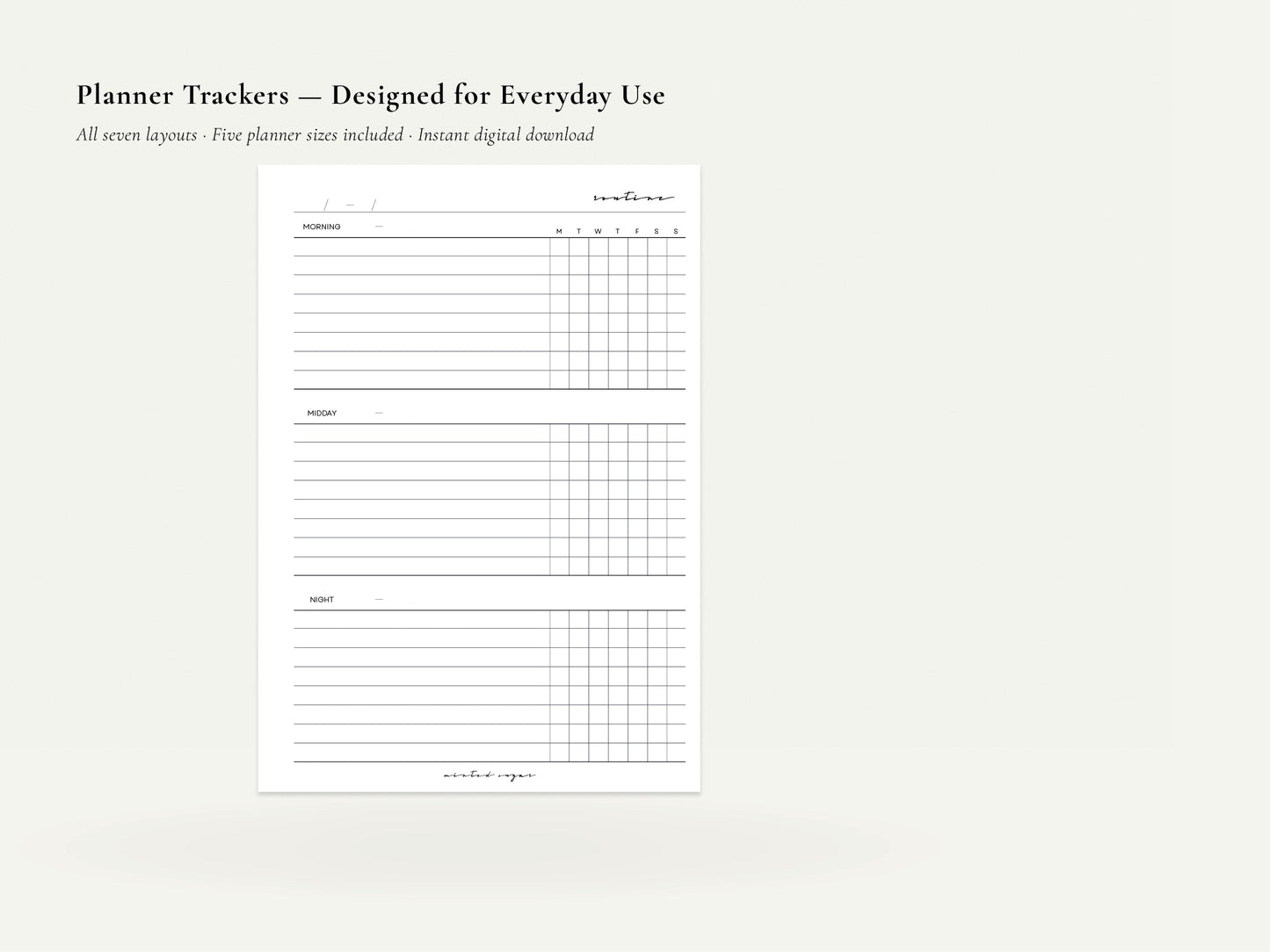 Digital Trackers – Passwords, Orders, Routines | Printable PDF