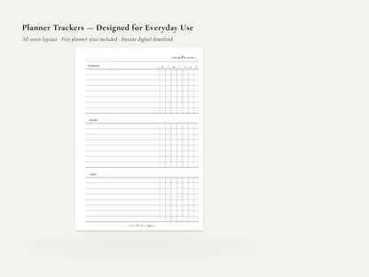 Digital Trackers – Passwords, Orders, Routines | Printable PDF