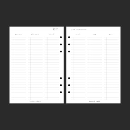2027 Yearly Overview, A5, Classic; pages 14–15.