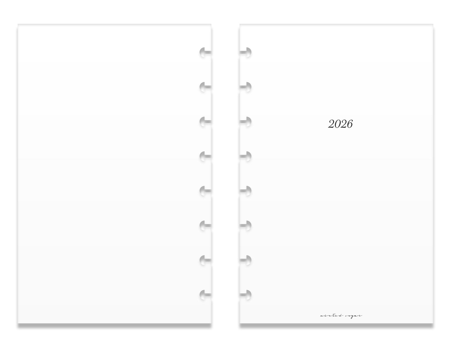 2026 Monthly Insert – One Month One-Page Layout – Classic Font image 2