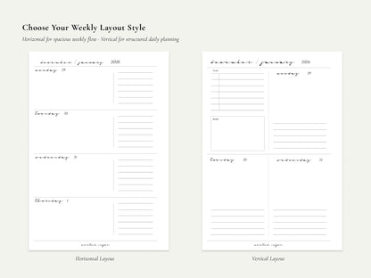 Digital Weekly Inserts | Printable Planner PDF