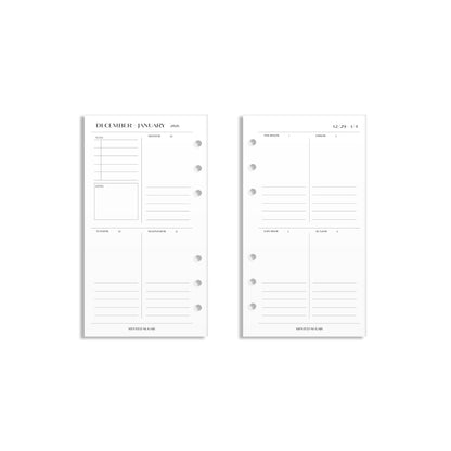 2026 Weekly Insert – Vertical Layout – No. 2 Font