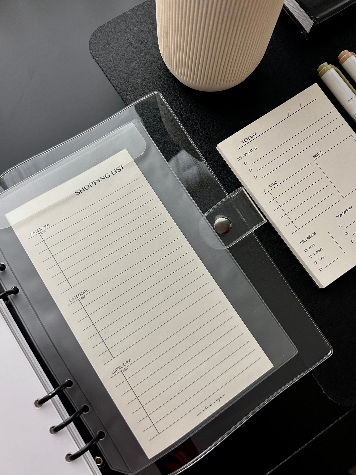 Frosted Top Flap Planner Pocket image 10