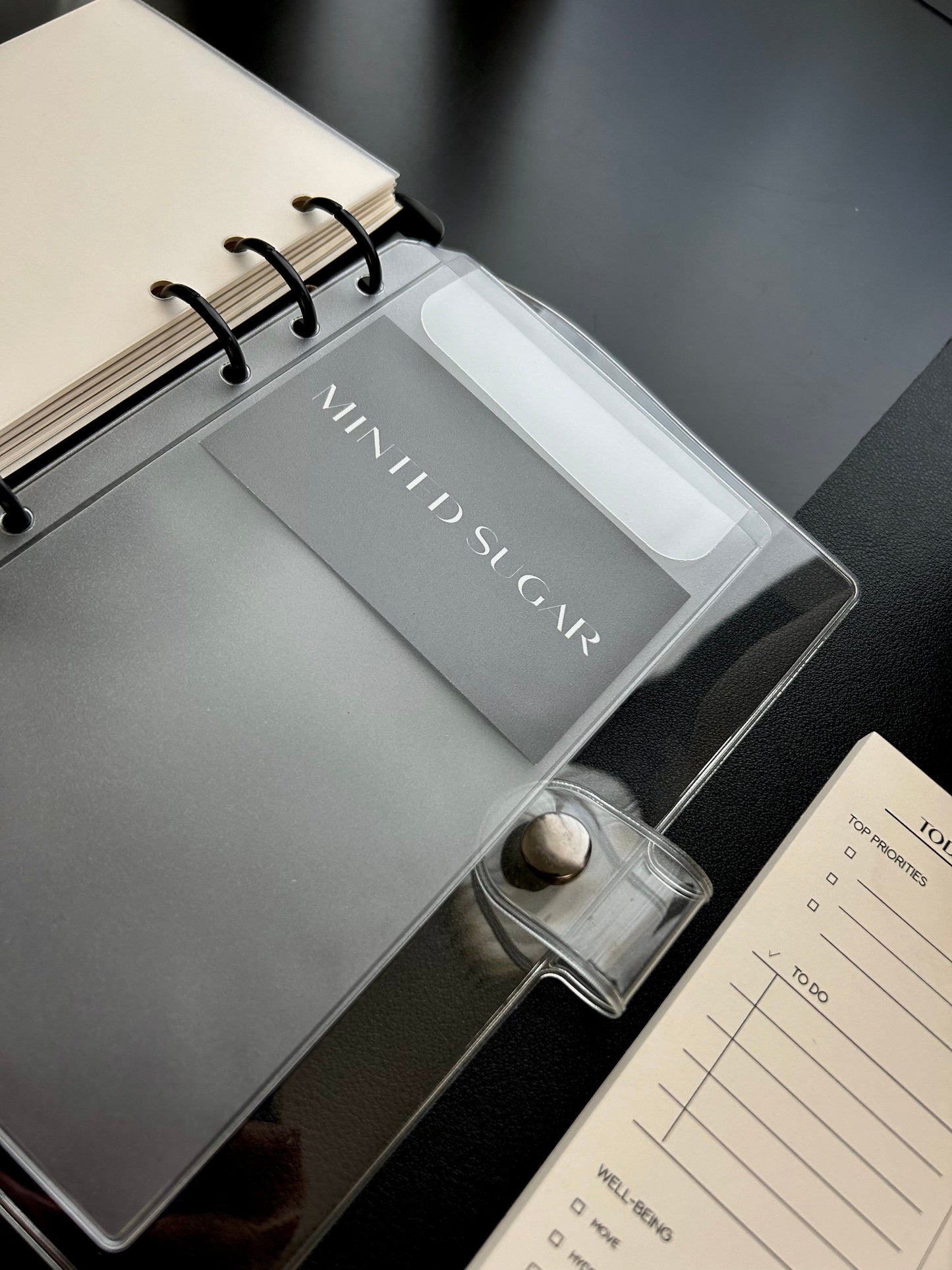 Frosted Top Flap Planner Pocket image 5