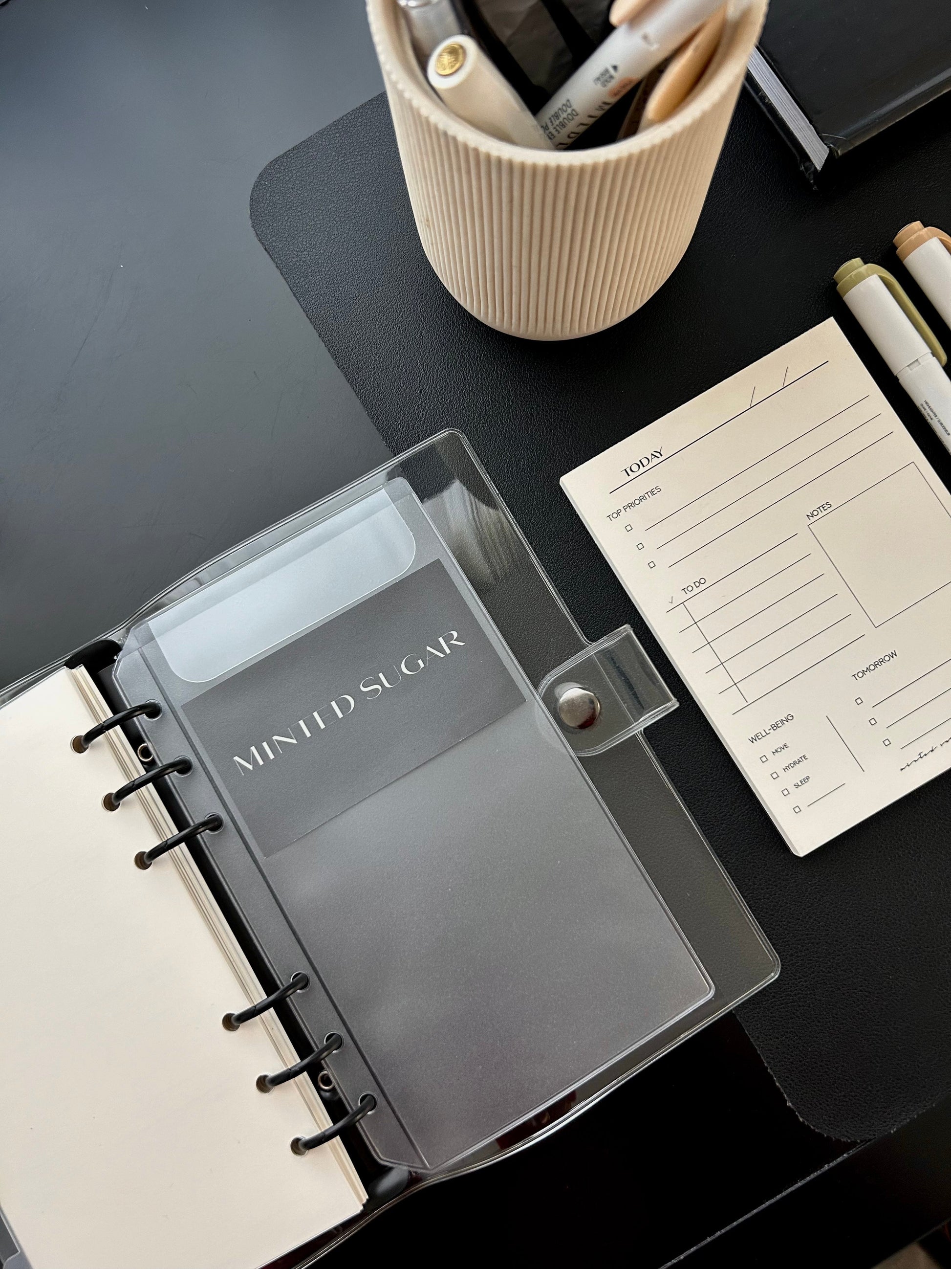 Frosted Top Flap Planner Pocket image 8