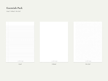 Digital Notepaper Pack | Printable Planner Pages PDF