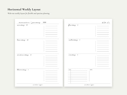 Digital Weekly Inserts | Printable Planner PDF