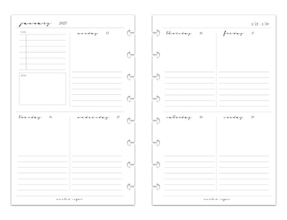 2025 Monthly Weekly Planner Inserts | Vertical | Classic image 7