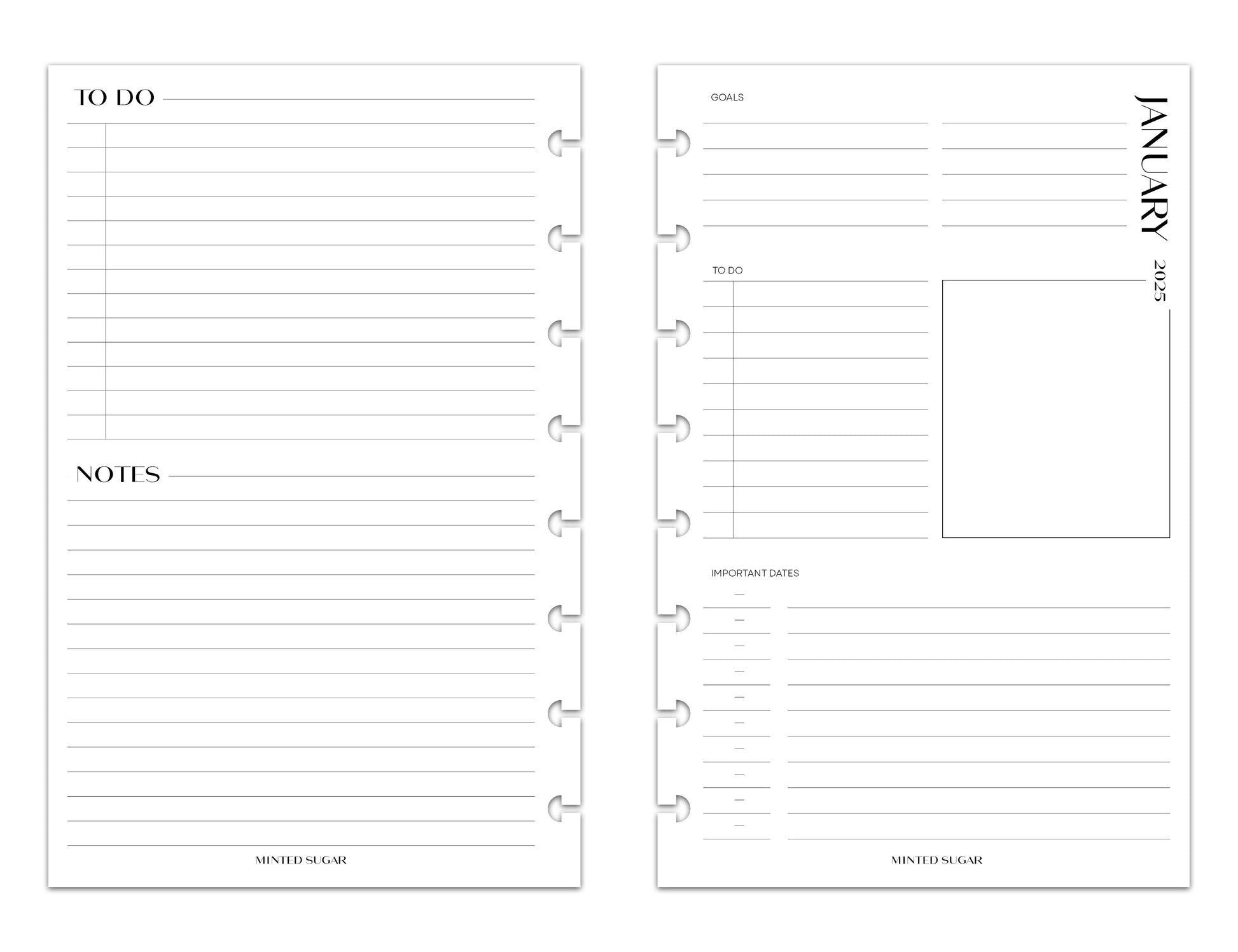 2025 Monthly Weekly Planner Inserts | Vertical | No.2 image 3