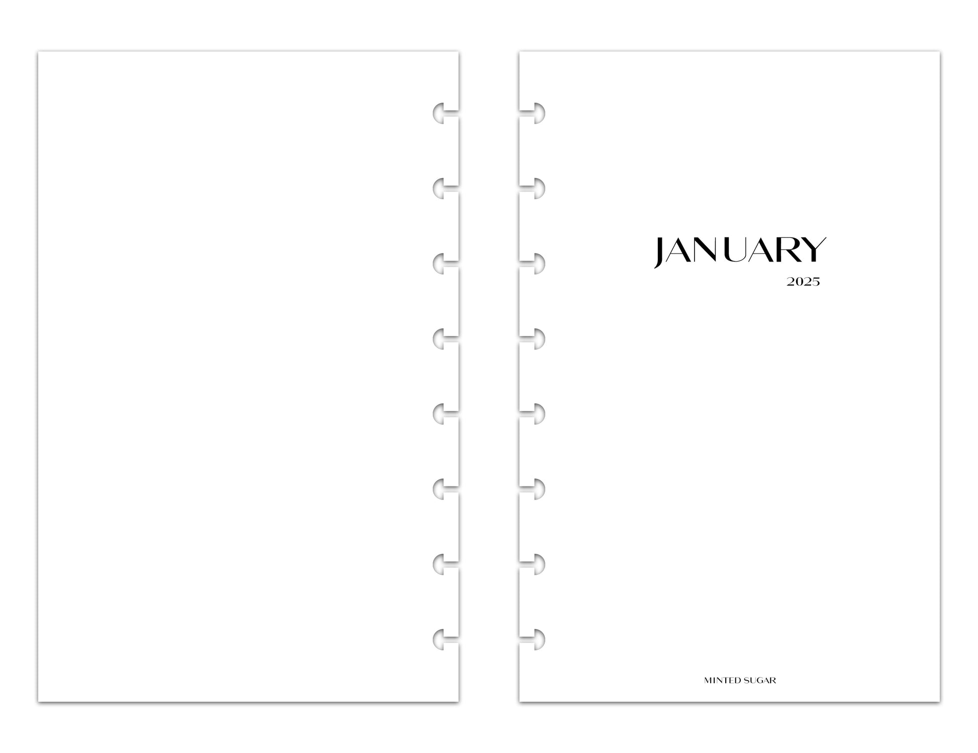 2025 Monthly Weekly Planner Inserts | Horizontal | No.2 image 2