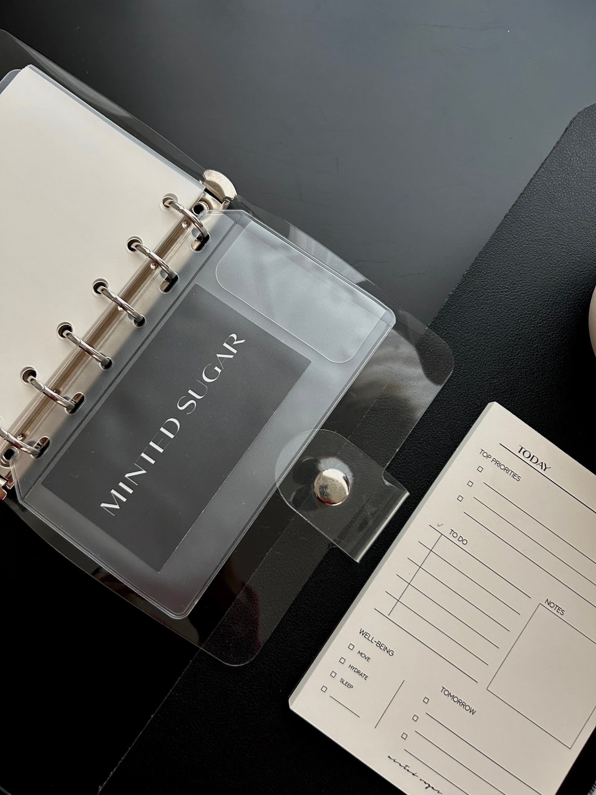 Frosted Top Flap Planner Pocket image 2