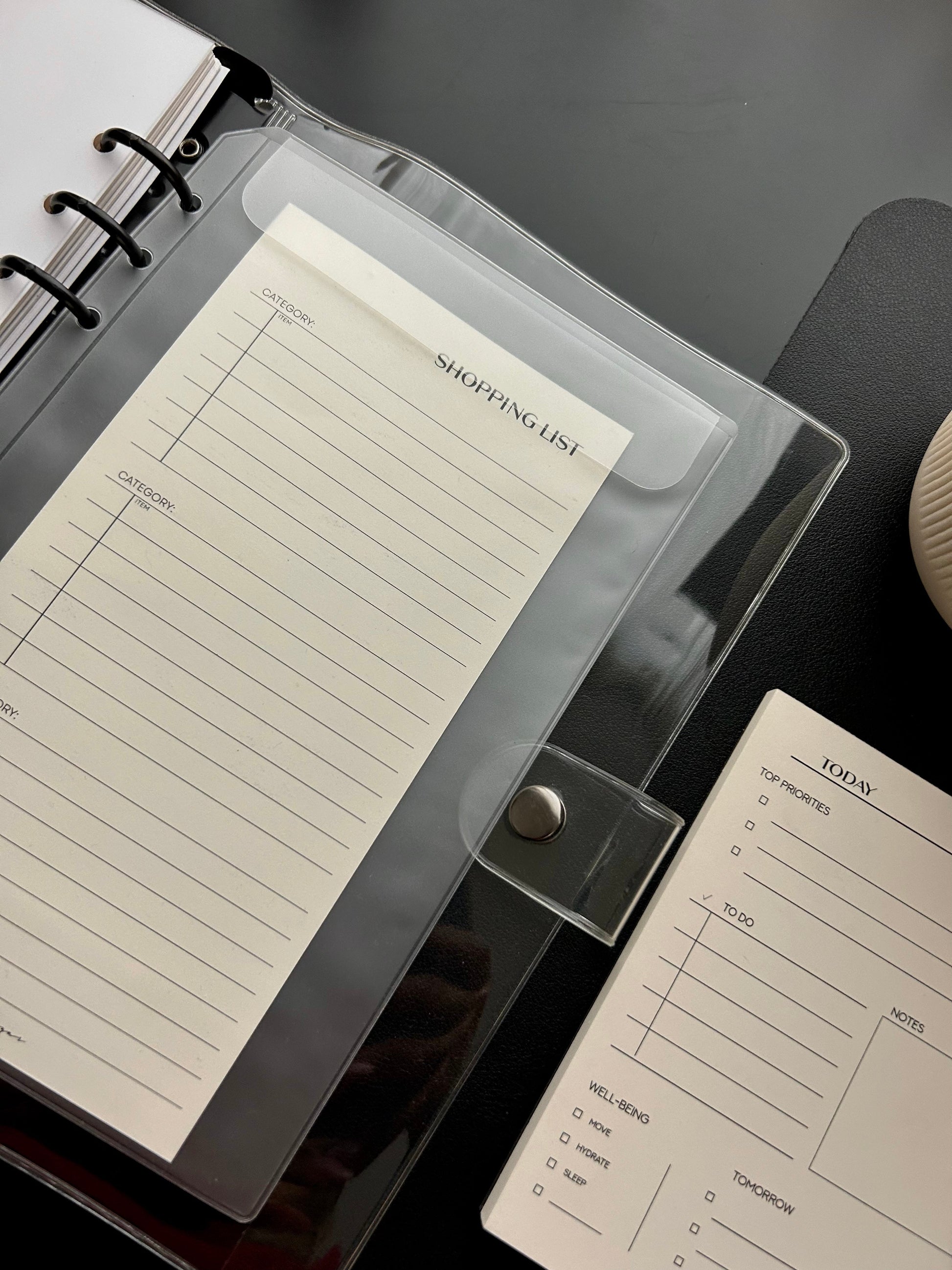 Frosted Top Flap Planner Pocket image 9