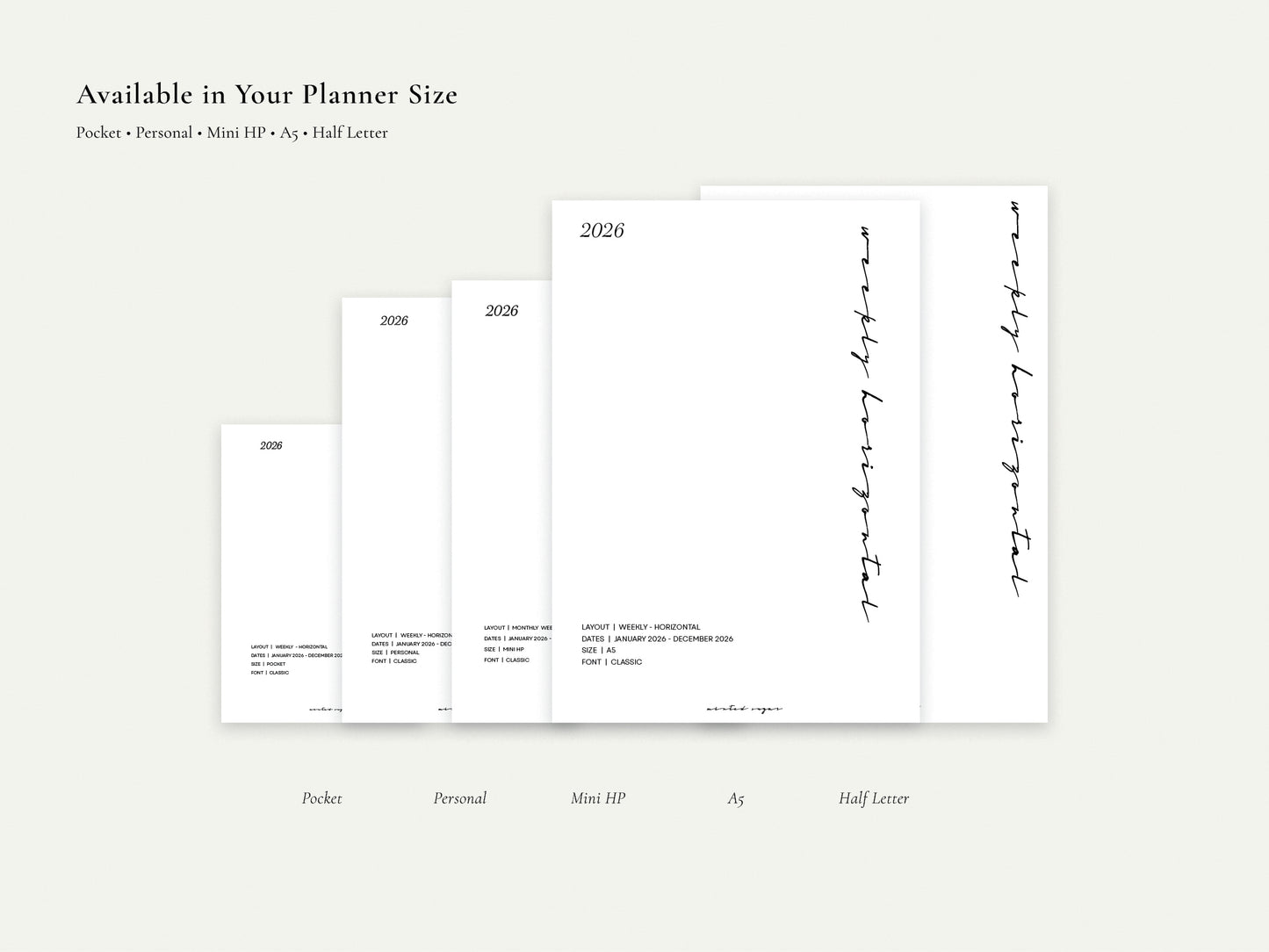 Digital Weekly Inserts | Printable Planner PDF