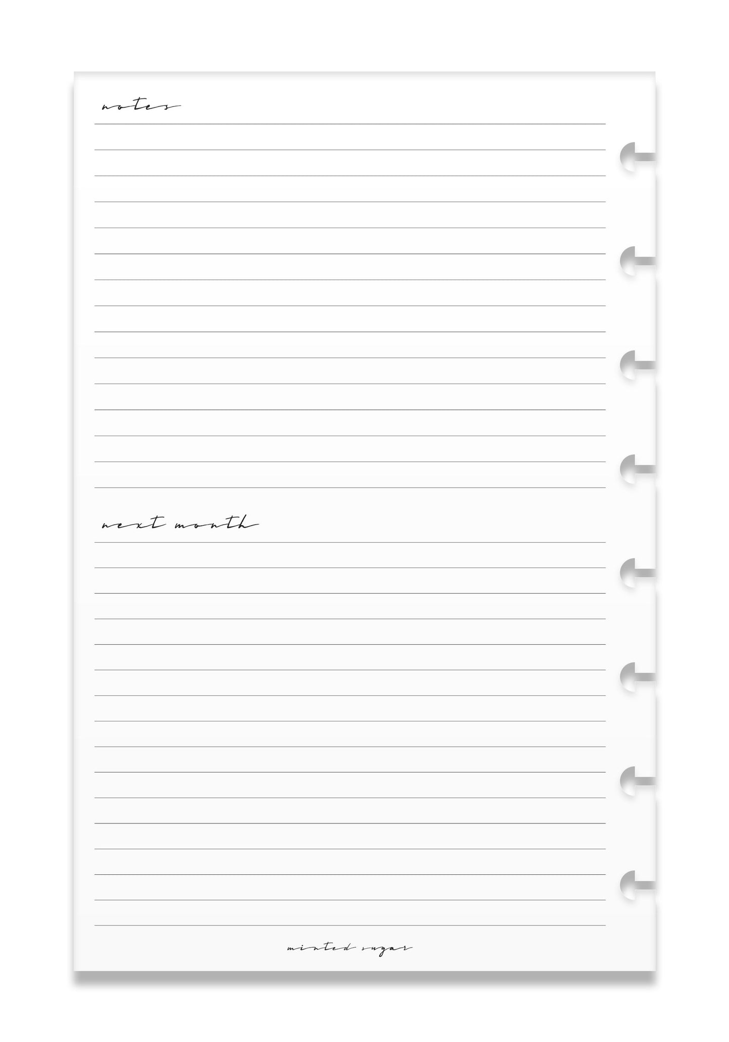 2026 Monthly Insert – One Month One-Page Layout – Classic Font image 8