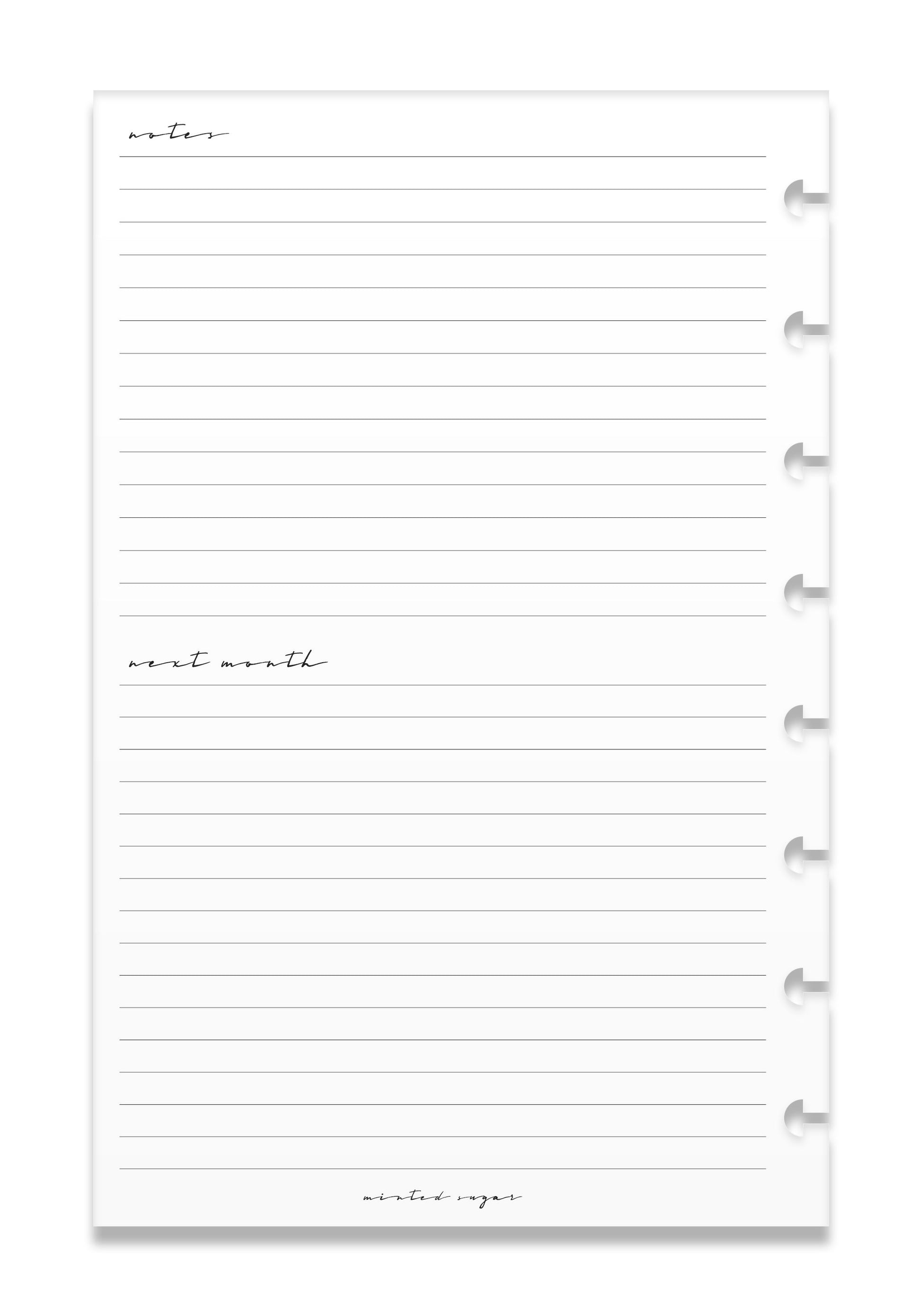 2026 Monthly Insert – One Month One-Page Layout – Classic Font image 8