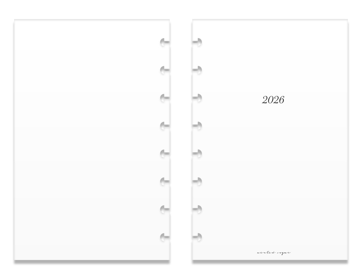 2026 Monthly Insert – Back to Back Layout – Classic Font image 4