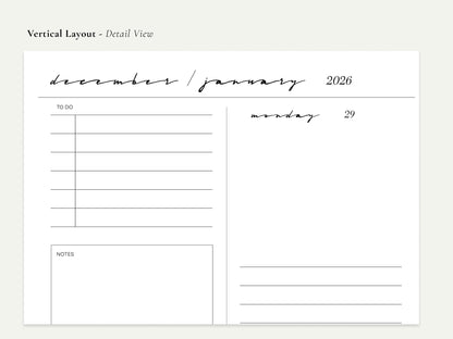 Digital Weekly Inserts | Printable Planner PDF