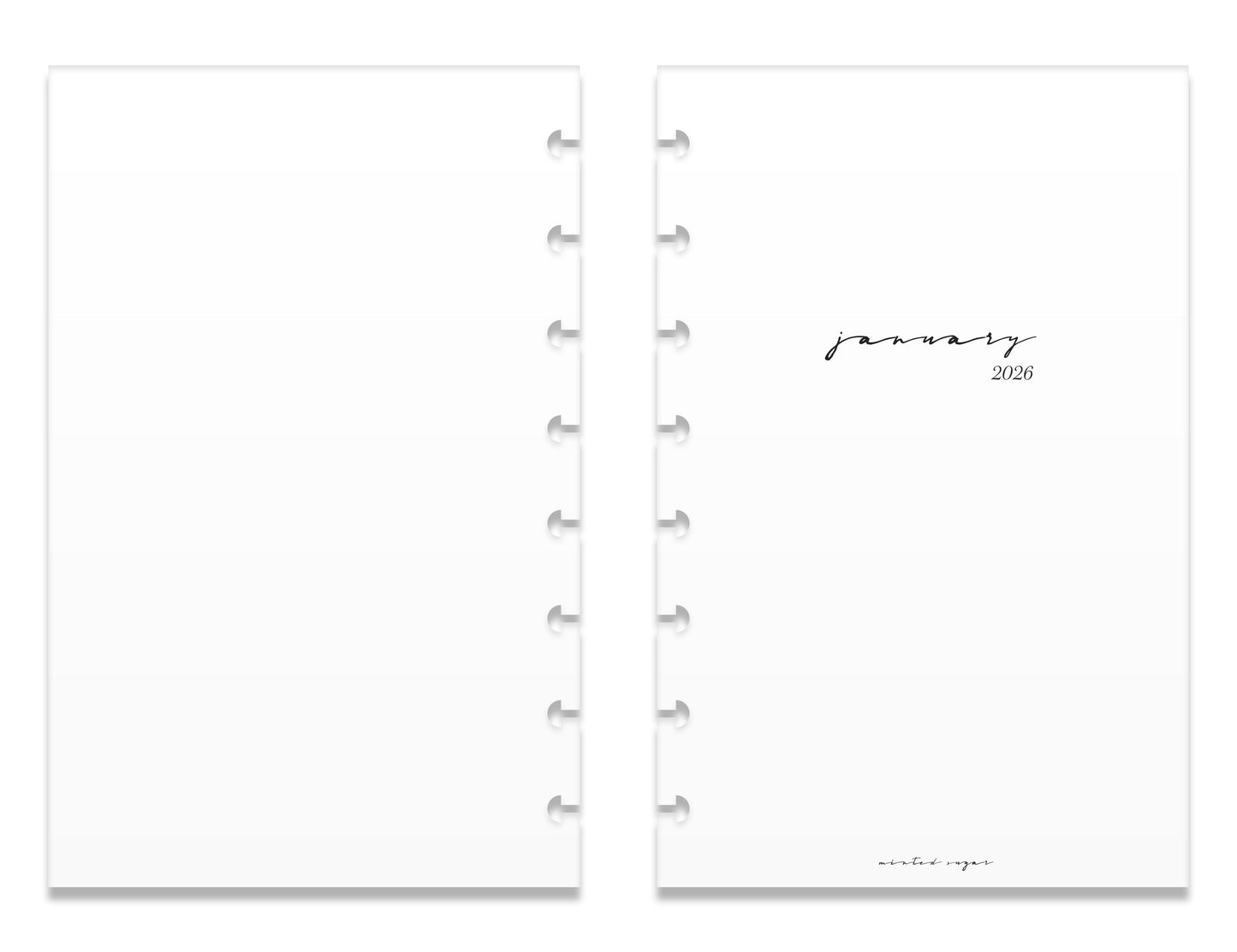 2026 Weekly Insert – Horizontal Layout – Classic Font image 4