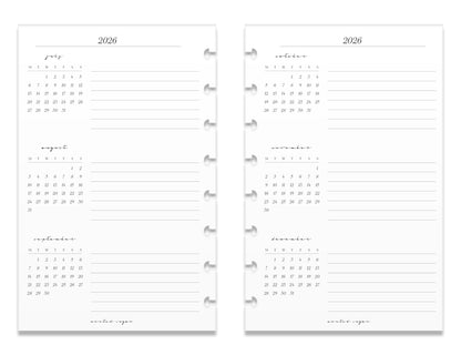 2026 Monthly Insert – Page Break Layout – Classic Font image 4