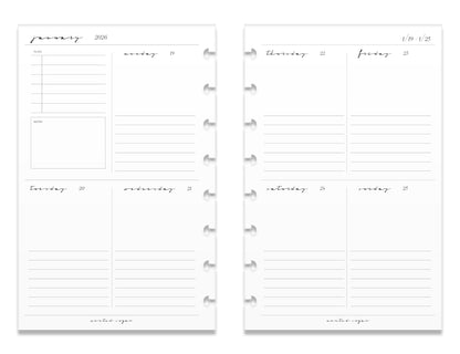 2026 Weekly Insert – Vertical Layout – Classic Font image 10