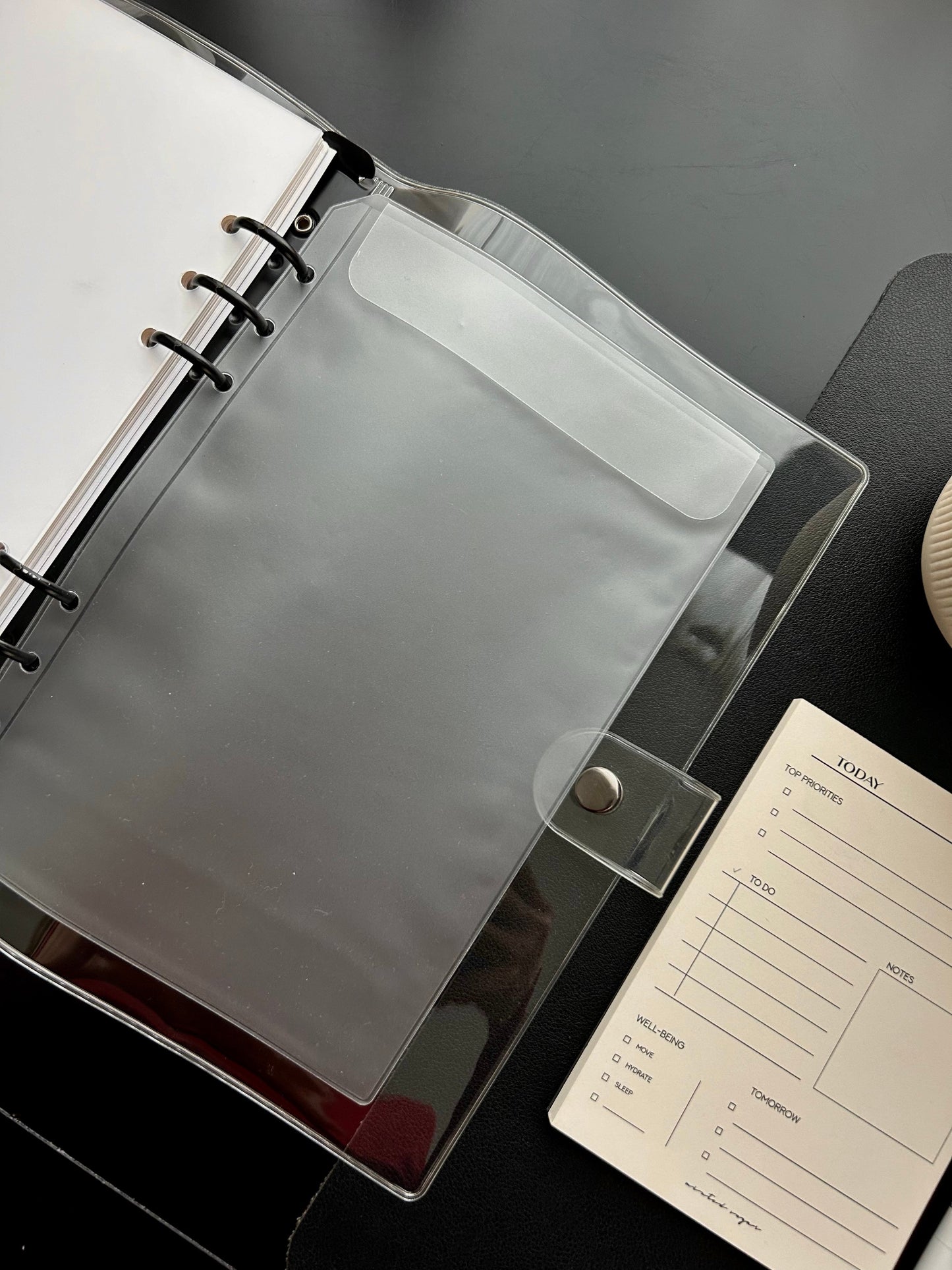 Frosted Top Flap Planner Pocket image 12