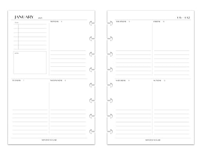2025 Monthly Weekly Planner Inserts | Vertical | No.2 image 5