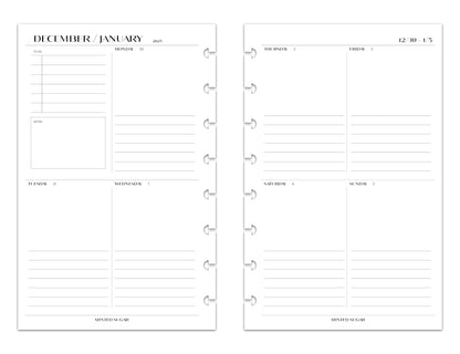 2025 Monthly Weekly Planner Inserts | Vertical | No.2 image 4
