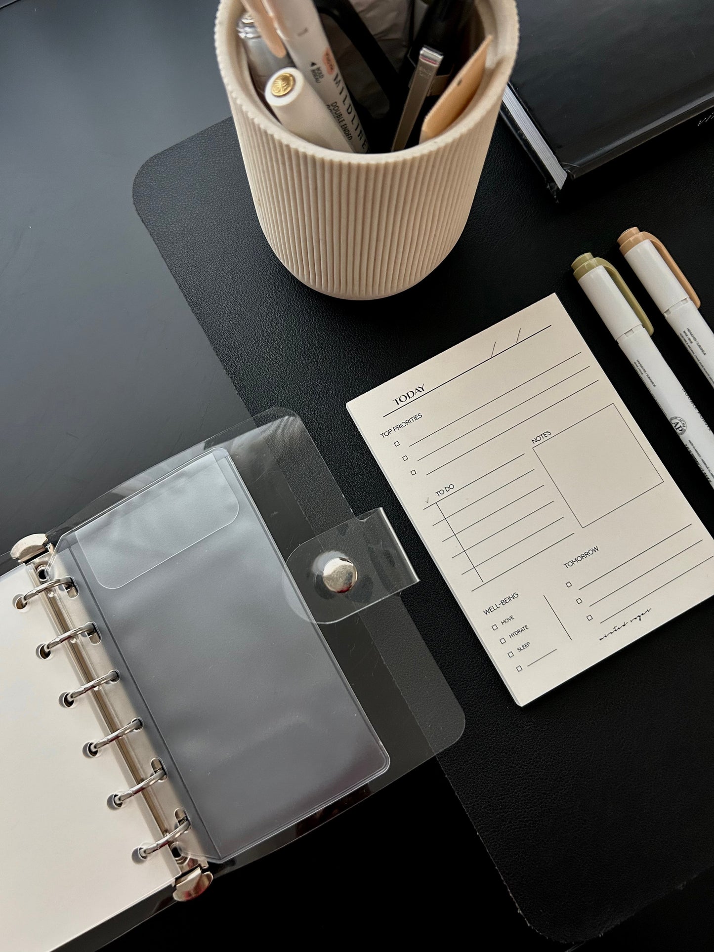 Frosted Top Flap Planner Pocket image 3