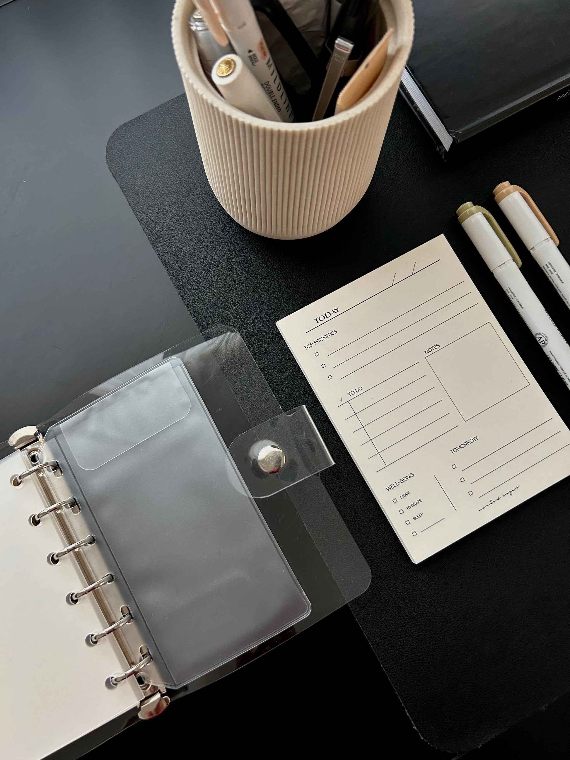 Frosted Top Flap Planner Pocket image 3