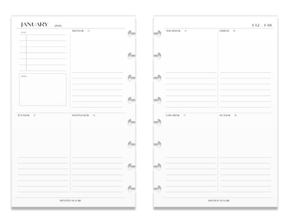 2026 Weekly Insert – Vertical Layout – No. 2 Font image 9