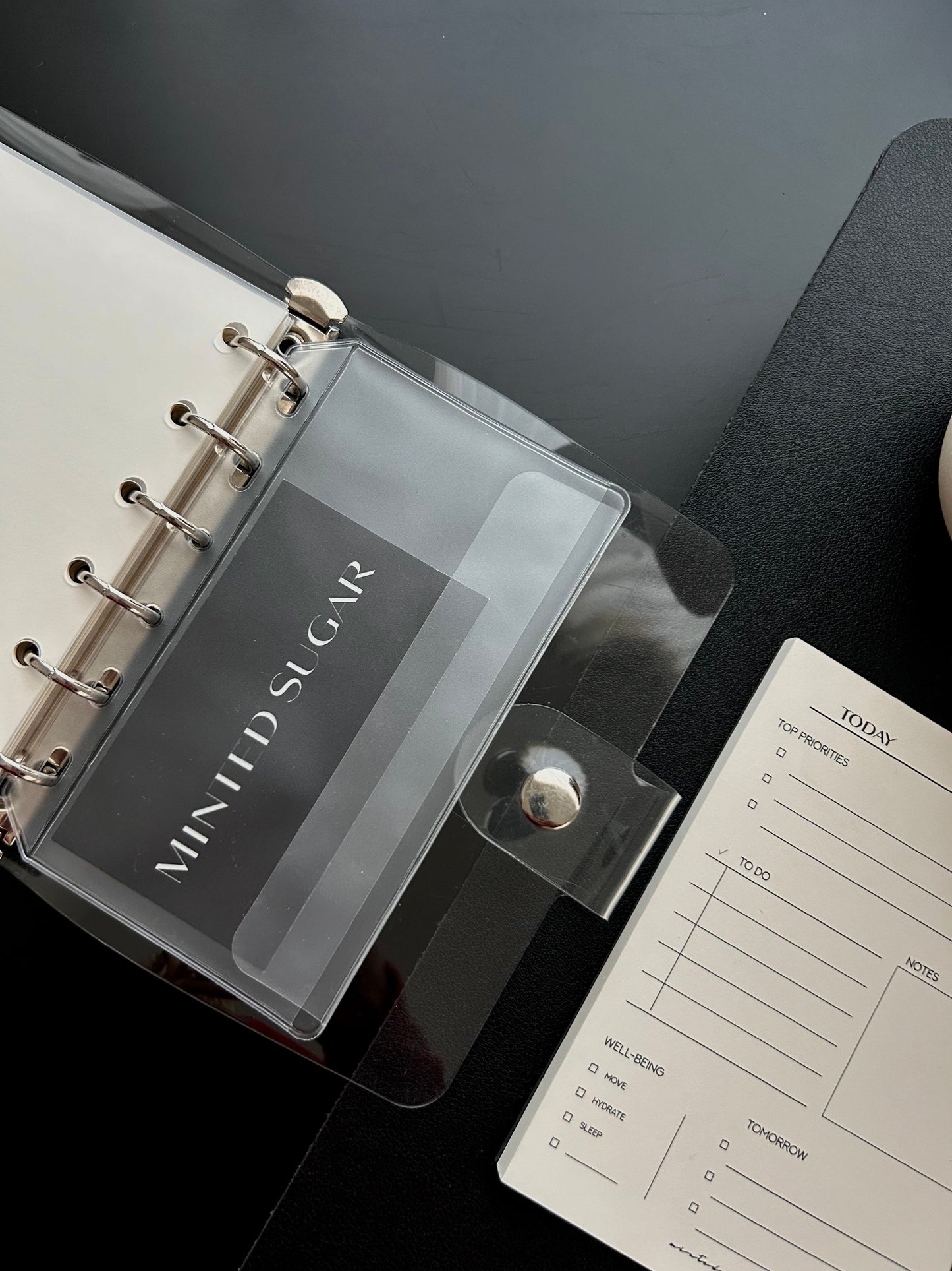 Frosted Side Flap Planner Pocket image 2