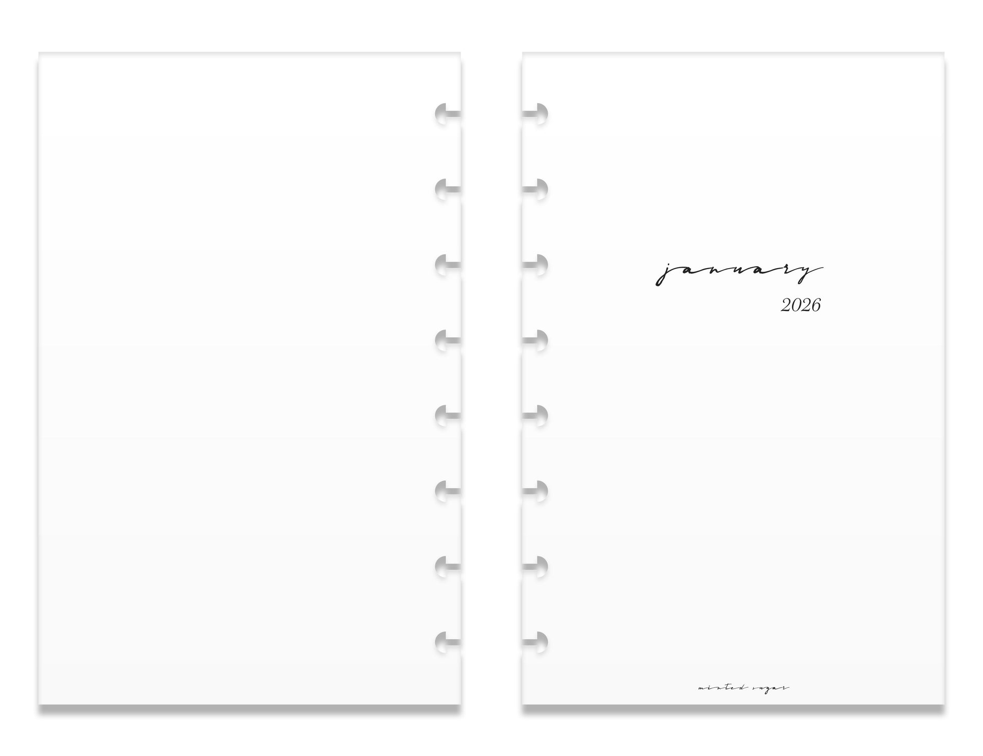 2026 Monthly Insert – One Month One-Page Layout – Classic Font image 6