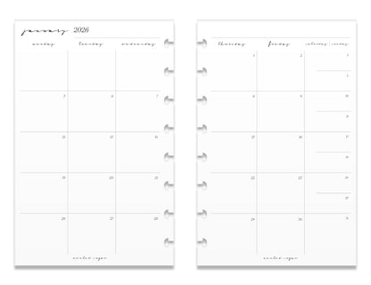 2026 Monthly Insert – Page Break Layout – Classic Font image 6