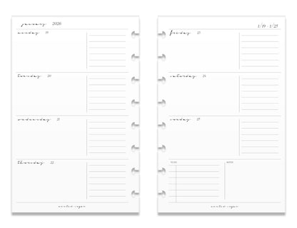 2026 Weekly Insert – Horizontal Layout – Classic Font image 10