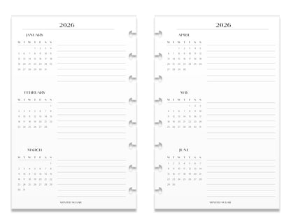 2026 Monthly Insert – One Month One-Page Layout – No. 2 Font image 4
