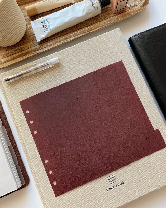 Burgundy Dividers | Side Tabs image 0
