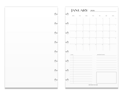 2026 Monthly Insert – One Month One-Page Layout – No. 2 Font image 7