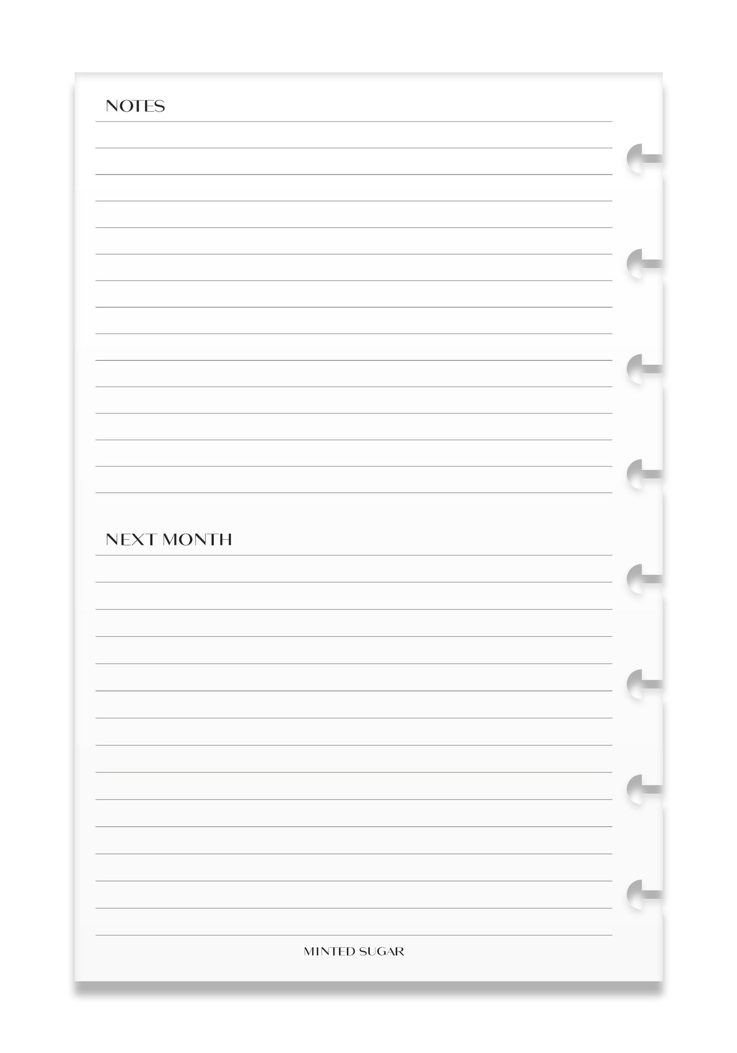 2026 Monthly Insert – One Month One-Page Layout – No. 2 Font image 8