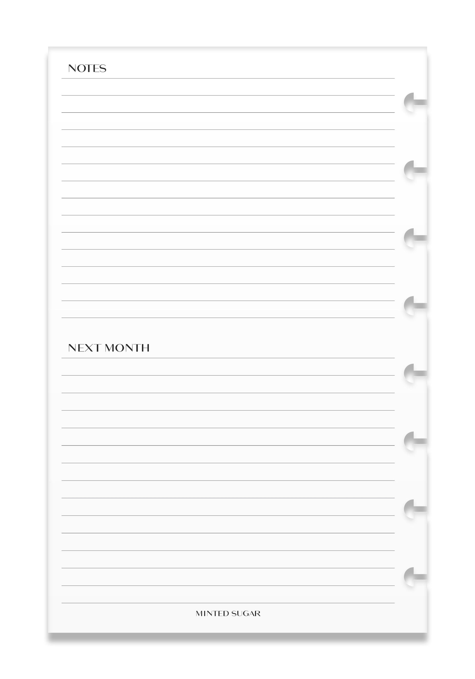 2026 Monthly Insert – One Month One-Page Layout – No. 2 Font image 8