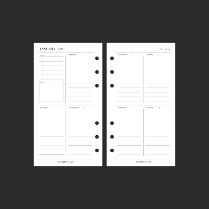 2027 Weekly Vertical, Personal, No.2 font — week of January 4, 2027.