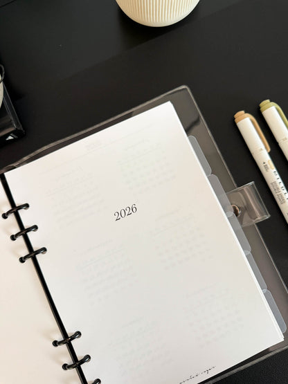2026 Monthly Insert – Back to Back Layout – Classic Font