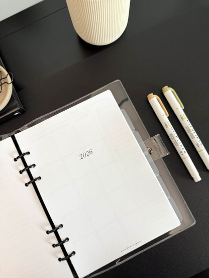 2026 Monthly Insert – Back to Back Layout – Classic Font