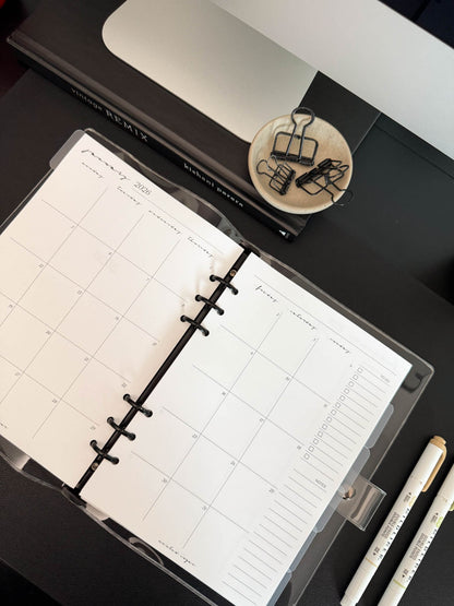 2026 Monthly Insert – Back to Back Layout – Classic Font