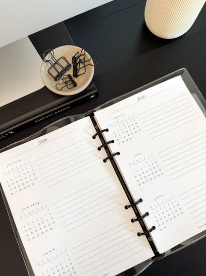 2026 Monthly Insert – One Month One-Page Layout – Classic Font